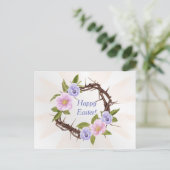 Osterrosa, Lila, blühende Kronen Feiertagspostkarte (Stehend Vorderseite)