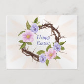 Osterrosa, Lila, blühende Kronen Feiertagspostkarte (Vorderseite)