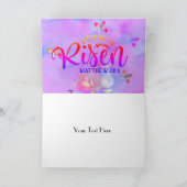 Osterrosa lila Schmetterlingskarte Karte (Innenseite)