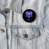 Osterrosa Skull Candy Liebe Rock für Männer Frauen Button (Beispiel)