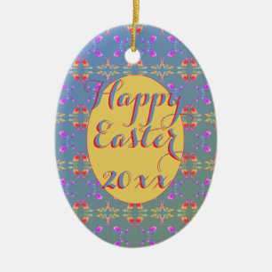 OsterRose Gemustertes Ei Ornament