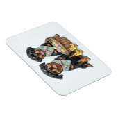 Osterrottweiler Hunde Osterhase Magnet (Rechte Seite)