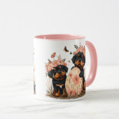 Osterrottweiler-Hunde Tasse (VorderseiteRechts)