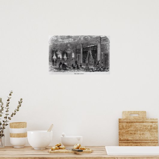 Ostersaal des Weißen Hauses Während des Zivilen Poster (Küche)