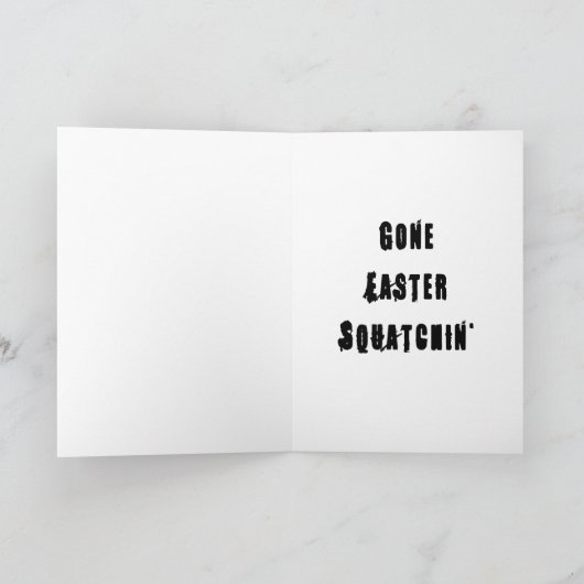 Ostersasquatch Feiertagskarte (Innenseite)