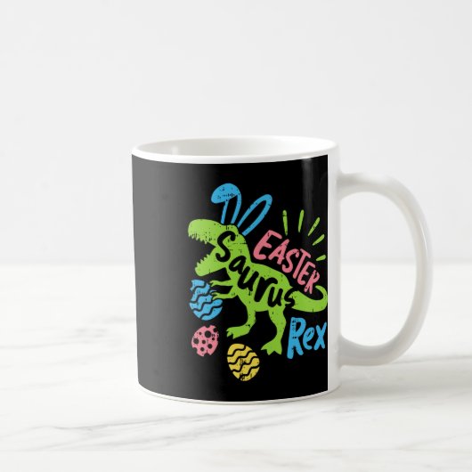 Ostersaurus Rex Bunny Dinosaur Egg Jagen Männer W Kaffeetasse (Rechts)