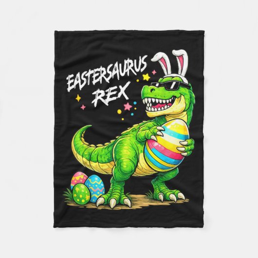 Ostersaurus Rex Lustiger Dinosaurier Ostern T Rex Fleecedecke (Vorderseite)