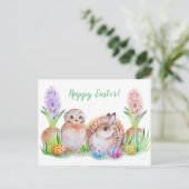 Osterschale und Babysonnige Kunst Feiertagspostkarte (Stehend Vorderseite)