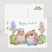 Osterschale und Babysonnige Kunst Feiertagspostkarte (Vorne/Hinten)