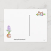 Osterschale und Babysonnige Kunst Feiertagspostkarte (Rückseite)