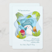 Osterschattenboxkarte Einladung (Vorne/Hinten)