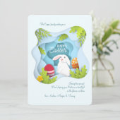 Osterschattenboxkarte Einladung (Stehend Vorderseite)