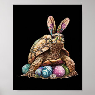Osterschildkröte Osterschildkröte Bunny Ohren Oste Poster