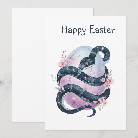 Osterschlange Dankeskarte (Vorne/Hinten)