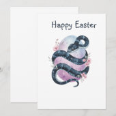 Osterschlange Dankeskarte (Vorne/Hinten)
