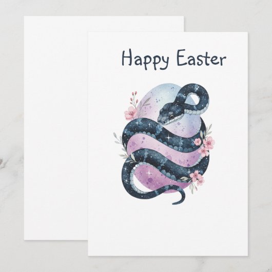 Osterschlange Dankeskarte (Vorne/Hinten)