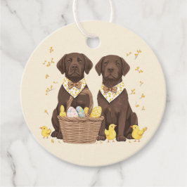 Osterschokoladenhunde Retriever Geschenkanhänger