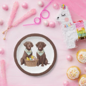 Osterschokoladenhunde Retriever Pappteller (Party)