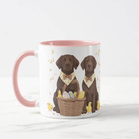 Osterschokoladenhunde Retriever Tasse (Links)