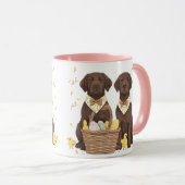 Osterschokoladenhunde Retriever Tasse (VorderseiteRechts)
