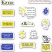 Osterschrift Zitate farbenfroher Handel katholisch Aufkleber (Vorderseite)