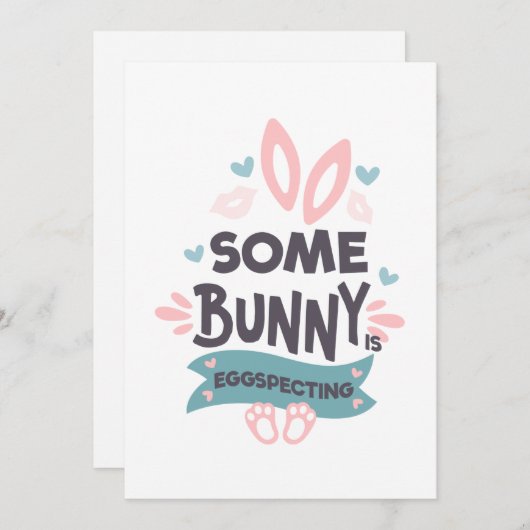 Osterschwangerschaft Ankündigung Bunny (Vorne/Hinten)