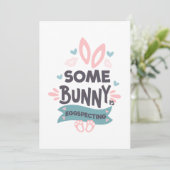 Osterschwangerschaft Ankündigung Bunny (Stehend Vorderseite)