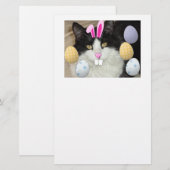 Osterschwarz und Weiß Briefpapier (Vorne/Hinten)