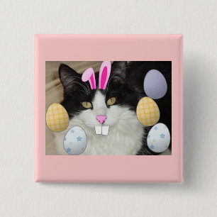 Osterschwarz und Weiß Button