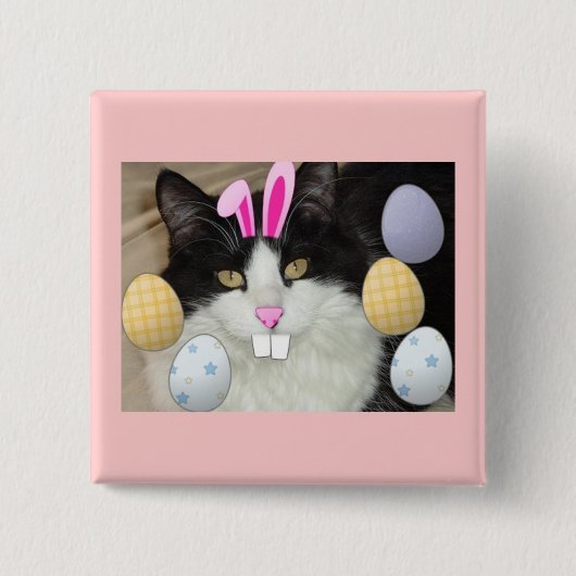 Osterschwarz und Weiß Button (Vorderseite)