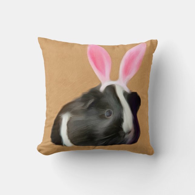 Osterschwarz-weiße Guinea Kissen (Vorderseite)