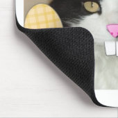 Osterschwarz-weiße Katze Mousepad (Ecke)