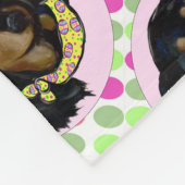 Osterschwarze Dackel Fleecedecke (Ecke)