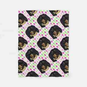 Osterschwarze Dackel Fleecedecke