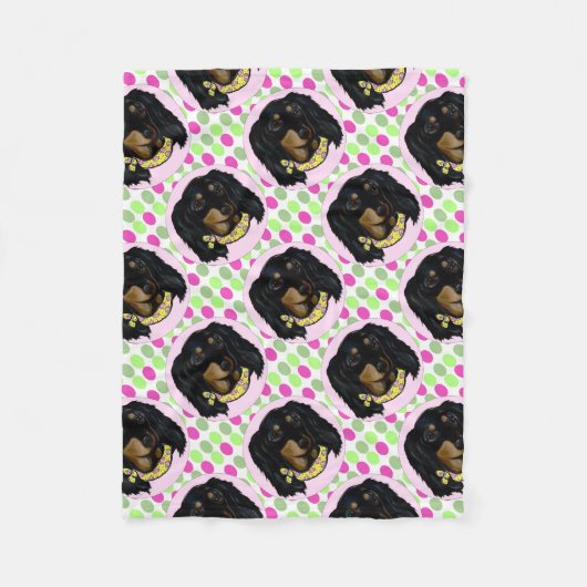 Osterschwarze Dackel Fleecedecke (Vorderseite)