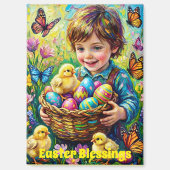 ~ OSTERSEGEN ~ Kinderküken Eier ~ Magnet (Vorderseite)