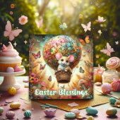 Ostersegmente Heißluftballon Mouse Schmetterlinge Feiertagskarte