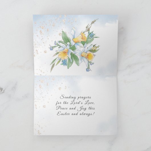 Ostersegmente John 11:25 Bibelverse Karte (Innenseite)