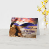 Ostersegnung Auferstehungsgrab weggestempelt Karte (Gelbe Blume)