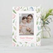 Ostersegnung | Benutzerdefiniertes Foto und Name | Feiertagskarte (Stehend Vorderseite)