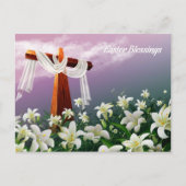 Ostersegnung. Christlich religiös Feiertagspostkarte (Vorderseite)