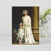 Ostersegnung. Christus und Kinderkunst Feiertagskarte (Stehend Vorderseite)