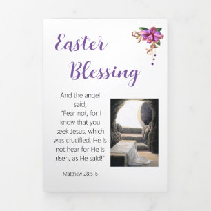 Ostersegnung Dreifache Buchstabenkarte Dreifach Gefaltete Karte