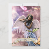 Ostersegnung.Engel mit Schmetterlingskarten Feiertagskarte (Vorderseite)