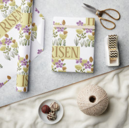 Ostersegnung | Er ist Hübsch floral Rised Geschenkpapier