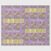 Ostersegnung | Er ist Hübsch floral Rised Geschenkpapier (Flach)
