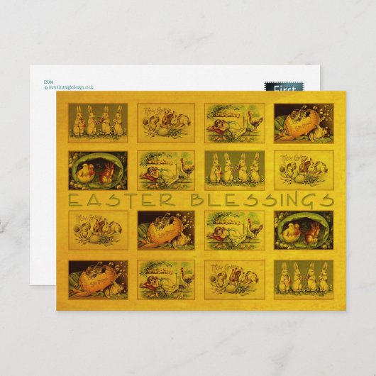 Ostersegnung Feiertagspostkarte (Vorne/Hinten)