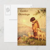 Ostersegnung Feiertagspostkarte (Vorne/Hinten)
