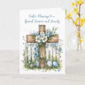 Ostersegnung für Deacon und Familie Blume überquer Karte (Gelbe Blume)