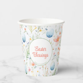 Ostersegnung | INDIVIDUELLE NAME | Floral Pappbecher